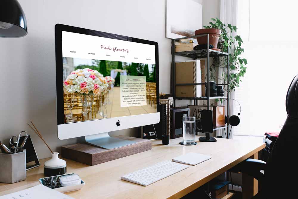 婚禮網站 iMac mockup